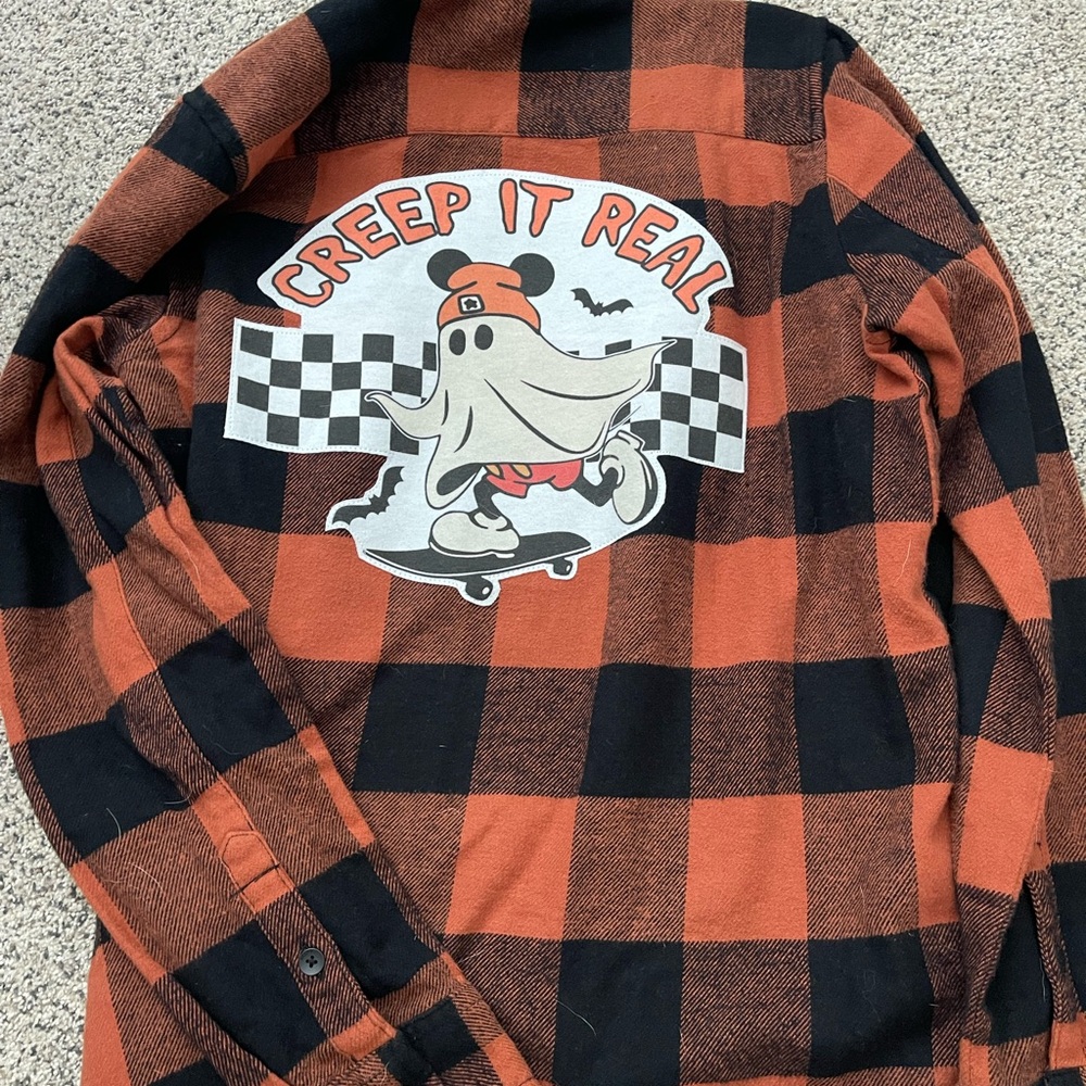 Roxy flannel Disney patch